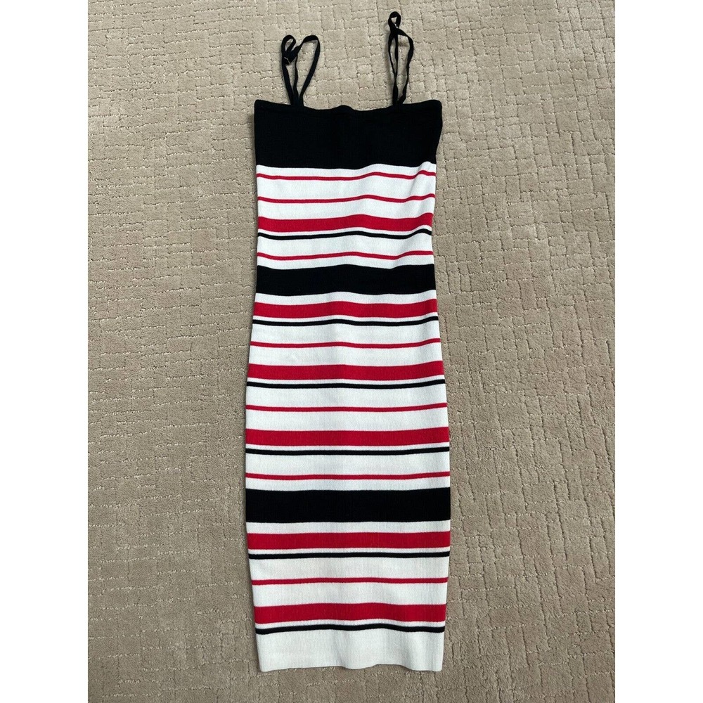 Papaya Womens Dress Size XS White Black Red Summer Fall Work Midi Long Business